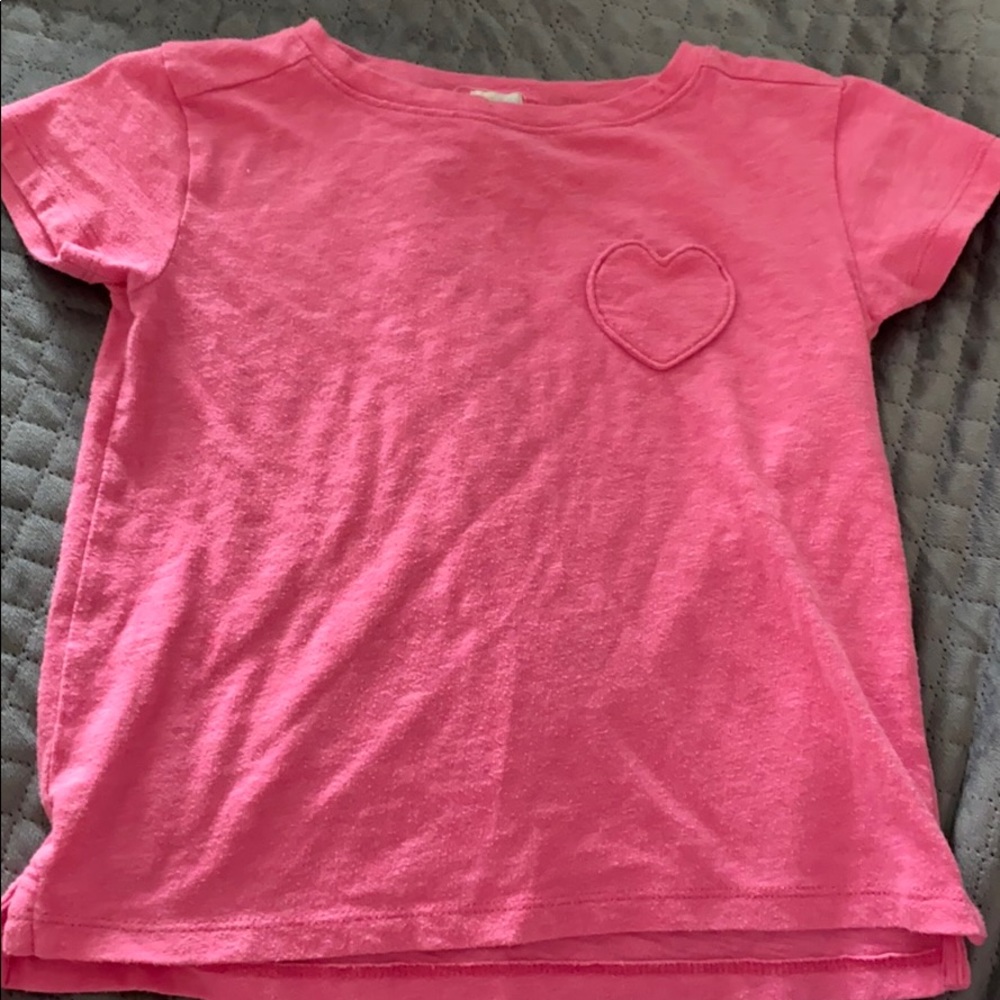 CREW CUTS GIRLS Heart Pocket Tee